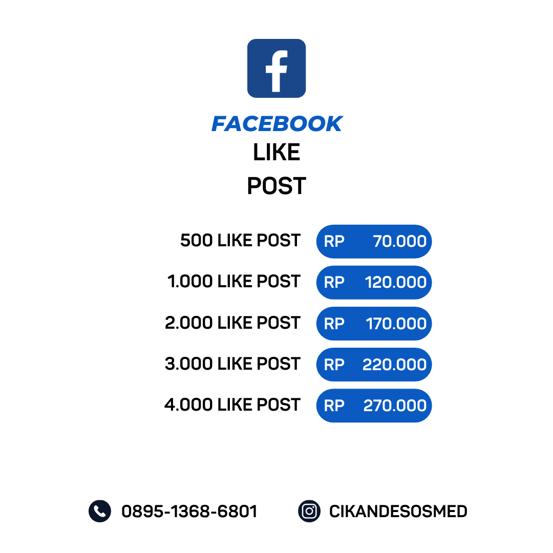 Jasa Like Postingan dan Komentar Facebook Indonesia