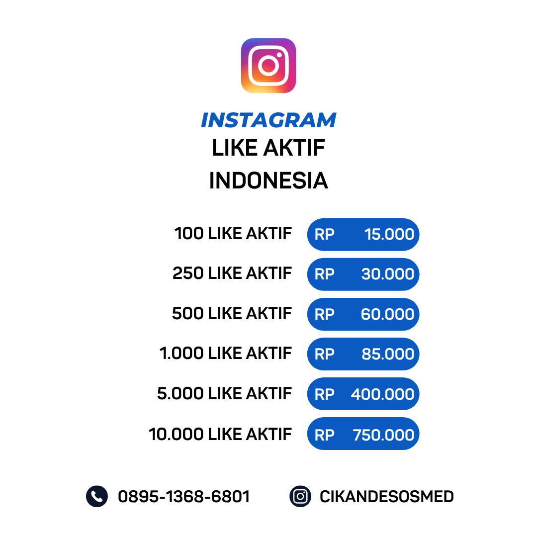 Jasa Like Instagram Indonesia Per Postingan