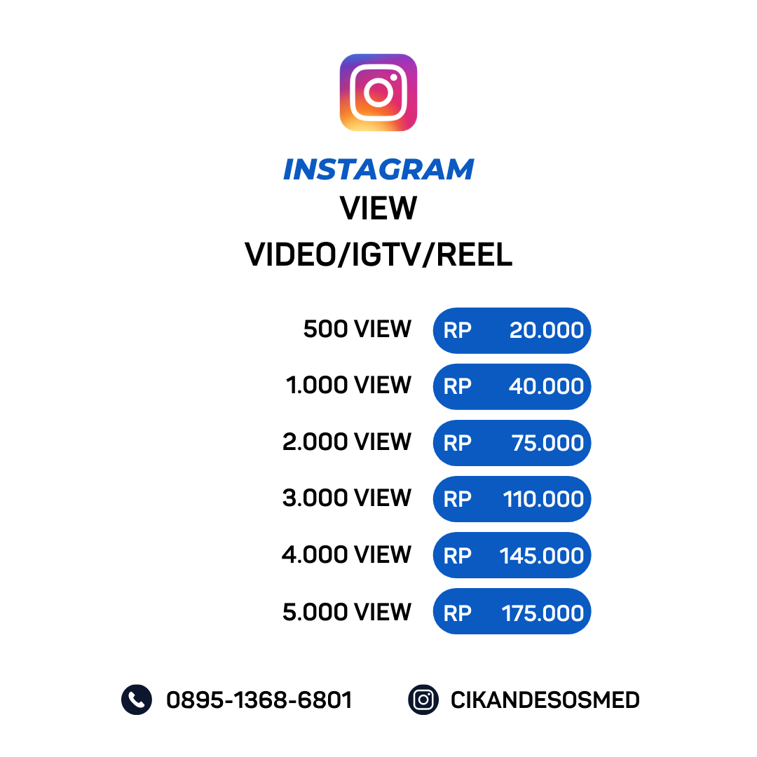 Jasa Tambah View Video dan Reels Instagram