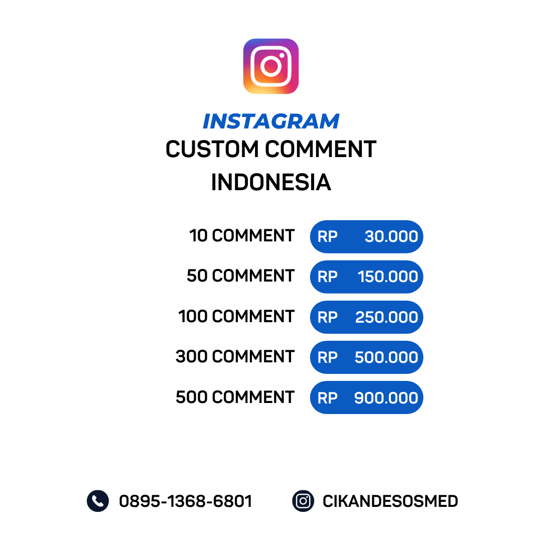 Jasa Komentar Custom Instagram Indonesia