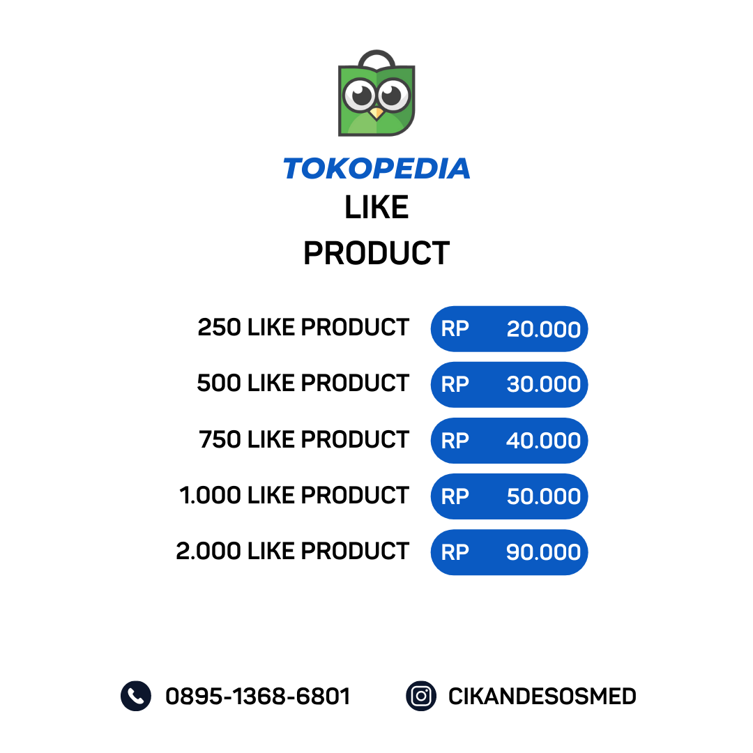 Jasa Tambah Favorit Produk Tokopedia Murah