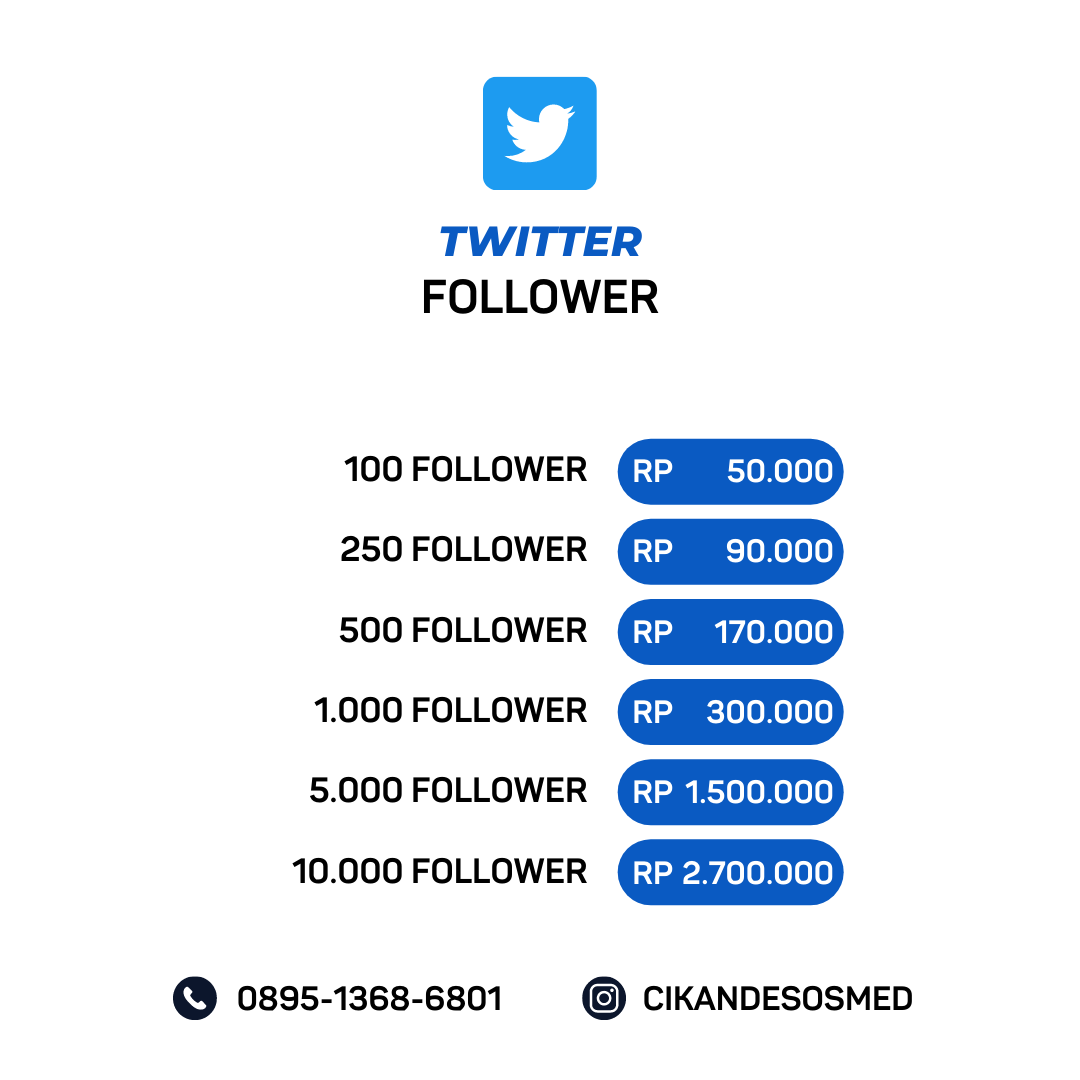 Jasa Tambah Followers Twitter X Indonesia Murah
