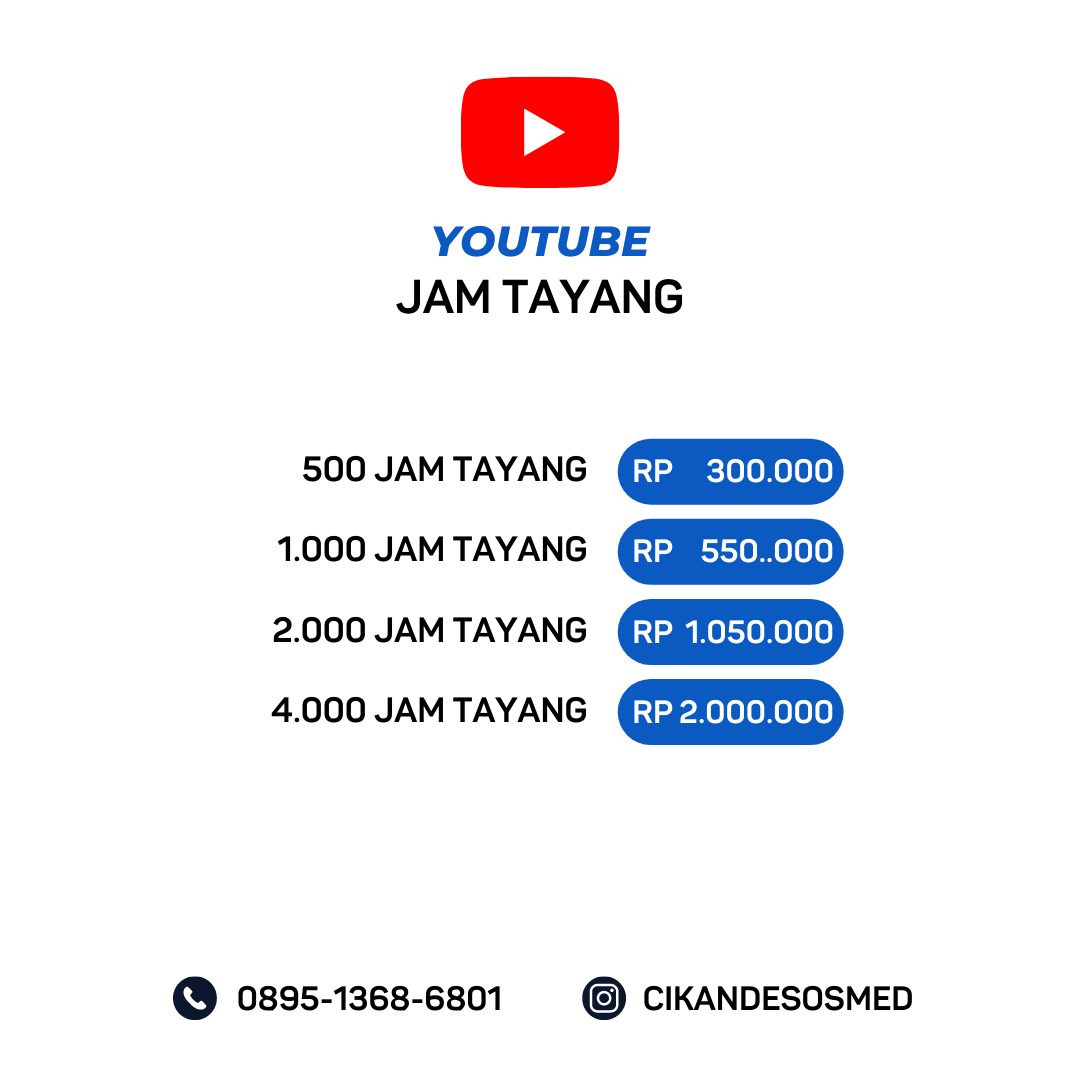 Jasa Kejar 4000 Jam Tayang YouTube untuk Syarat Monetisasi